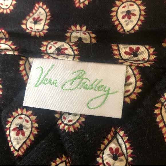 Vera Bradley wallet ~black paisley vintage pattern~ with crossbody strap - Picture 7 of 7